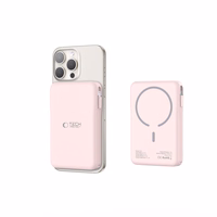 Portatīvais lādētājs Tech-Protect PB31 LifeMag MagSafe 10000 mAh - rozā