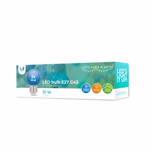 Forever Light LED spuldze E27 G45 2W 230V zila 5 gab.