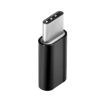 Adapteris Micro USB (sieviešu) uz Type-C (vīriešu) melns