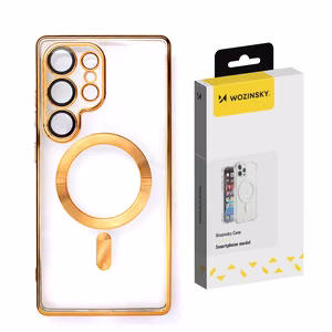Чехол Wozinsky Electroplated Magsafe для Samsung Galaxy S24 FE - золотой