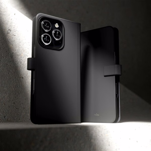 Puro Wallet Magnētiskais noņemamais 2in1 PU ādas apvalks ar vāciņu un maku iPhone 16 Pro - melns