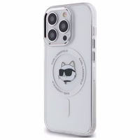 Karl Lagerfeld IML Metāla Choupette galva MagSafe apvalks iPhone 13 - balts