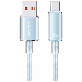 USAMS kabelis Cloud Series US-SJ658 6A USB-A uz USB-C 1,2m zils
