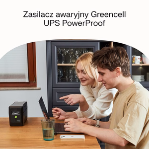 Green Cell nepārtrauktās barošanas avots (UPS) Line-Interactive 1 kVA 600 W, 4 AC ligzdas