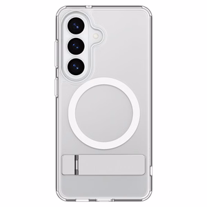 Spigen Ultra Hybrid S Mag MagSafe maciņš priekš Samsung Galaxy S26 - caurspīdīgs un balts