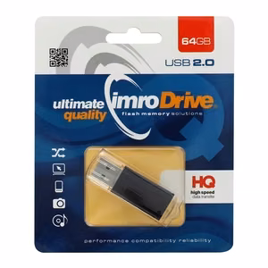 IMRO zibatmiņas disks melns 64GB USB2.0
