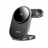 Joyroom JR-W17 Qi 3 vienā bezvadu indukcijas lādētājs - melns