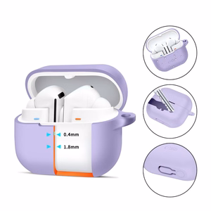 Tech-Protect silikona apvalks ar āķi Samsung Galaxy Buds 3 / 3 FE / 3 Pro austiņām - violets