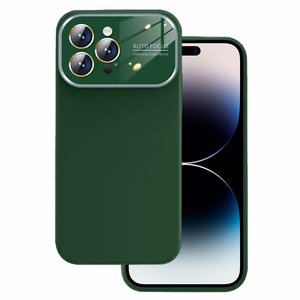 Mīksts silikona objektīva apvalks Iphone 15 Plus - zaļa