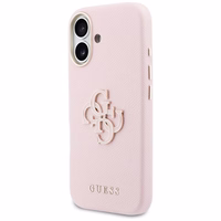 GUESS korpuss priekš IPHONE 17 GUHCP17S5PS4RGGP (PU FW Resin Logo) rozā krāsā