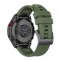 Silikona siksniņa GARMIN FENIX 3 / 3HR / 5X / 6X / 6X Pro / 7X / 7X Pro tumši zaļa (4)