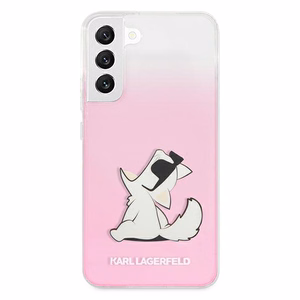 Karl Lagerfeld Choupette Eat viedtālruņa apvalks Samsung Galaxy S22+ – rozā