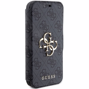 Guess 4G Metal Logo apvalks iPhone 15 Pro - pelēks