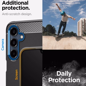 Spigen Rugged Armor viedtālruņa apvalks Samsung Galaxy A16 4G / 5G - melns