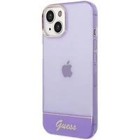 Guess GUHCP14MHGCOU iPhone 14 Plus 6.7 "violets/violets cietais apvalks Translucent