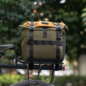 Rockbros W019 velosipēda stūres soma 13.5-24L - zaļi oranža