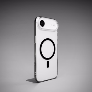 Puro Lite Mag TPU+PC magnētiskais viedtālruņa apvalks iPhone 17 Air - caurspīdīgs ar melnu gredzenu
