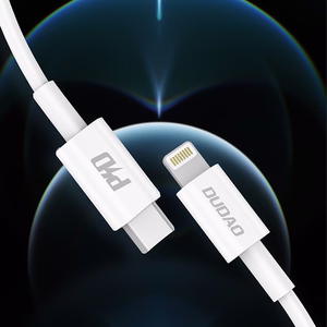 Dudao L6X USB-C - Lightning PD 20W 1m kabelis - balts