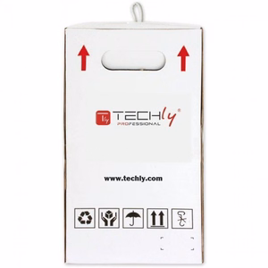 Techly U/UTP kabelis Cat.6 CCA 305 m, cietāis, pelēks