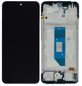 LCD screen Xiaomi Redmi Note 14 4G (Europe, JG2) ar touch screen ar frame Melns OLED