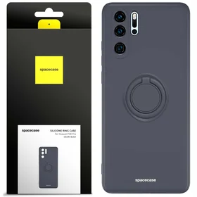 Spacecase Silikona maciņš ar gredzenu Huawei P30 Pro melns