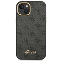 Guess GUHCP14MHG4SHK iPhone 14 Plus 6.7 "melns/melns cietais apvalks 4G Vintage Gold Logo