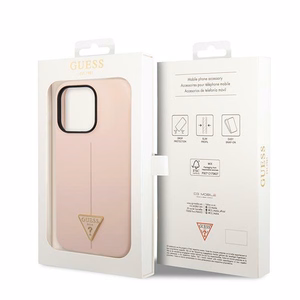 Guess GUHCP14LSLTGP iPhone 14 Pro 6.1 "rozā/rozā cietais apvalks Silikona Triangle