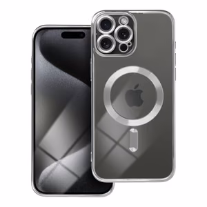 Electro Mag Cover case for iPhone 15 Pro Max compatible with MagSafe silver
