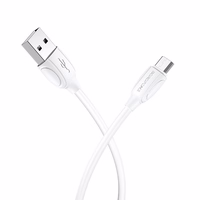 USB kabelis Borofone BX19 USB-A uz MicroUSB 1,0 m, balts