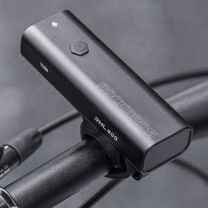 Rockbros 24710012001 priekšējais velosipēda lukturis 800 lm + USB-C - USB-A kabelis - melns