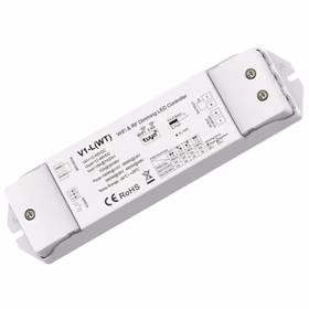 V1-L(WT) LED Controller, 12-48V, 1x15A, ar Push-Dimm, Tuya, Wi-Fi
