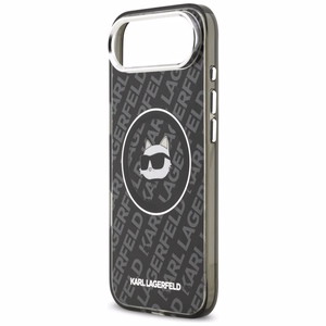 Karl Lagerfeld IML Choupette galvas logotipa magnētiskais iPhone Air apvalks - melns