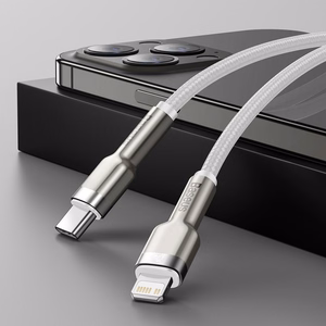 USB-C kabelis Lightning ierīcēm Baseus Cafule, PD, 20W, 1m (balts)