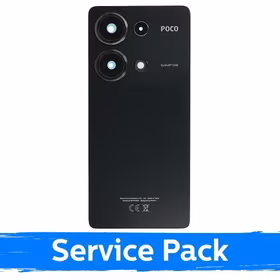 Aizmugurējais vāks saderīgs ar Xiaomi Poco M6 Pro 4G / melns / (Service Pack)
