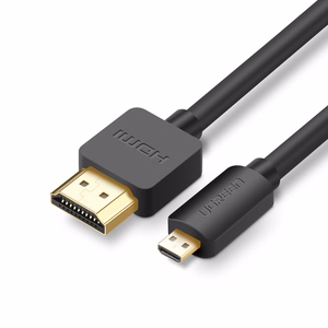 Ugreen HD127 micro HDMI - HDMI 2.0 4K 60Hz kabelis 1m - melns