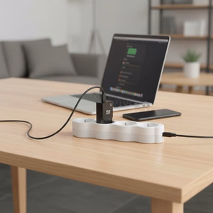 Ceļojumu lādētājs Blue Star Slim GaN 1x Type C + 1x USB A PD QC4.0 3A 25W melns