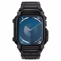 Spigen Rugged Armor apvalks Apple Watch 10 46mm pulkstenim - melns