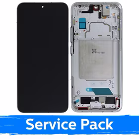 LCD displejs saderīgs ar Xiaomi 13 ar rāmi / Balts / (Service Pack)