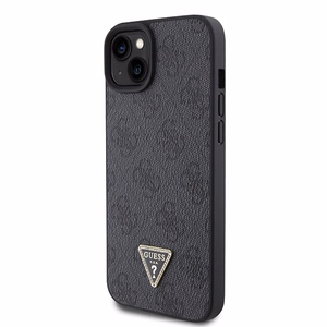 Guess GUHCP15SP4TDSCPK iPhone 15 6.1" melns/melns cietais viedtālruņa apvalks Crossbody 4G Metal Logo
