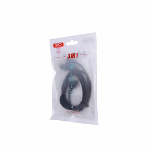 XO kabelis NB103 3in1 USB - Lightning + USB-C + microUSB 1,0 m 2,1A, melns