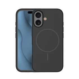 Silikona Thin Mag maciņš for iPhone 16 6,1" melns