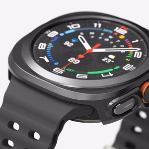 Ringke Slim & rūdītā stikla viedtālruņa apvalks + stikla komplekts Samsung Galaxy Watch Ultra 47mm - melns
