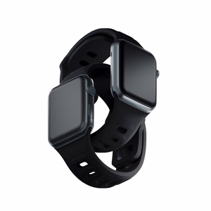 3mk silikona siksniņa Apple Watch, 38/40/41/42 mm, melns, mazais izmērs