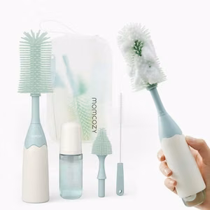 Momcozy LS002 Push-Press bottle brush set White, Green