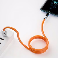 USB Kabelis Dudao "L24AL" (180' corner) Oranžs "Lightning" 100cm (up to 30W)