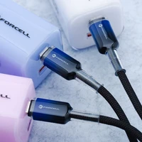 FORCELL F-ENERGY C356 kabelis Type C uz Lightning PD 3A 27W Gradient 1 m melns