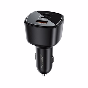 Acefast B18 200 W auto lādētājs, 2 × USB-C + USB-A, melns