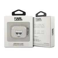 Karl Lagerfeld Glitter Choupette AirPods apvalks 3 - sudrabains