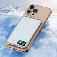 Blavec Portatīvais lādētājs 10000mAh BJ-03 Plāns 13,5mm - Type C - 22,5W magnētiskā Magsafe 3 in 1 (PBBJ03-MC10G) pelēka