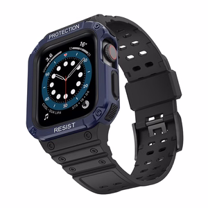 Aizsargājošā laikpulksteņa siksna Apple Watch 42/44/45mm – korpusa aizsardzības siksna – melna, zila